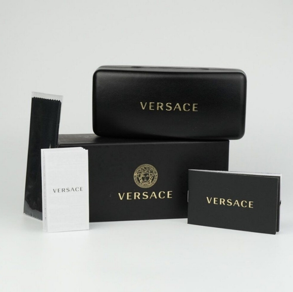 Versace Black and Gold Medusa Womens Sunglasses